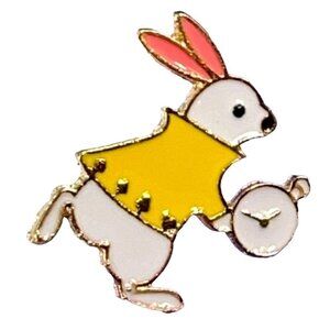 Alice Wonderland Rabbit Lapel Pin Watch Badge Brooch Accessories Jewelry Gift